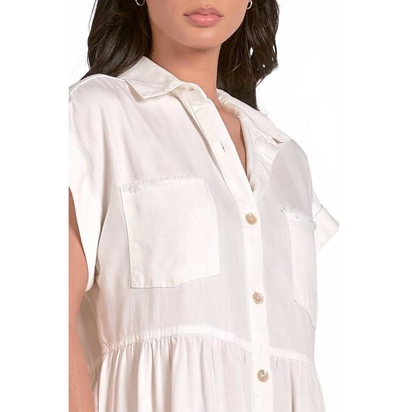 NEW ELAN tiered mini dress in white - Picture 4 of 4